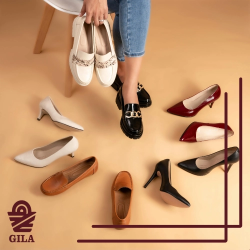 کفش چرم زنانه شیک